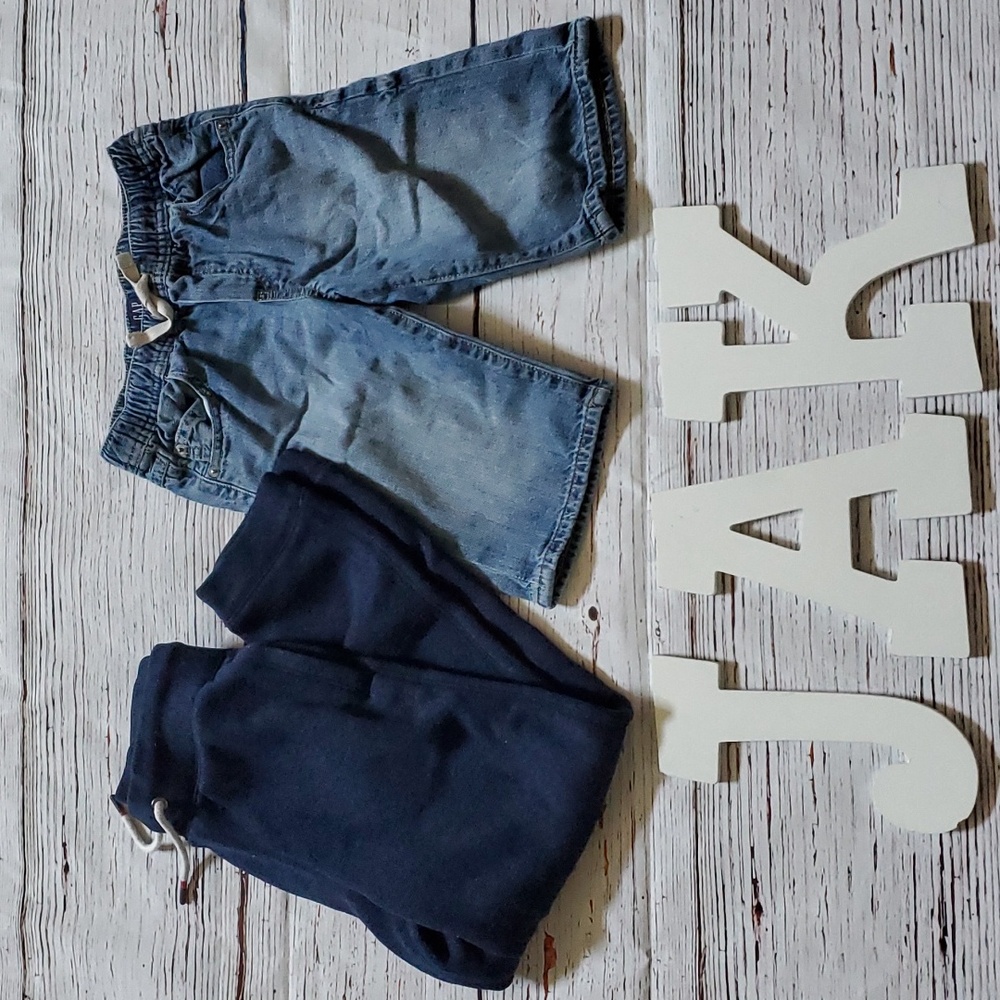 GAP BOYS JOGGERS AND DENIM SHORTS BUNDLE